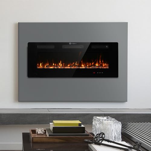FODINGHILL 50" Insert Wall Mounted Electric Fireplace, LowNoise