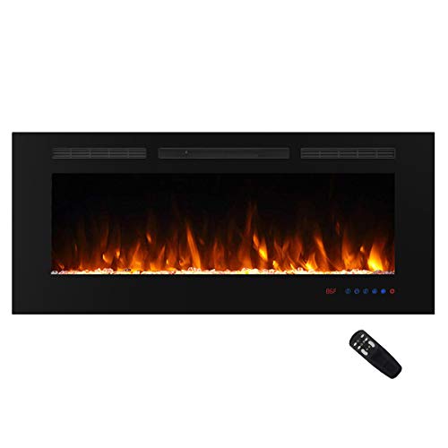 Masarflame 36" Recessed Electric Fireplace Insert, 5 Flame Settings